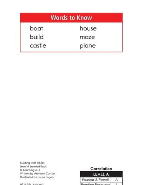 原版绘本 +听力Building with Blocks