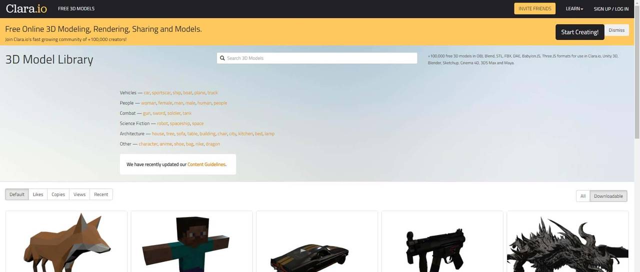 搞建模必去的6个3D模型下载网站，免费白嫖，资源不用愁
