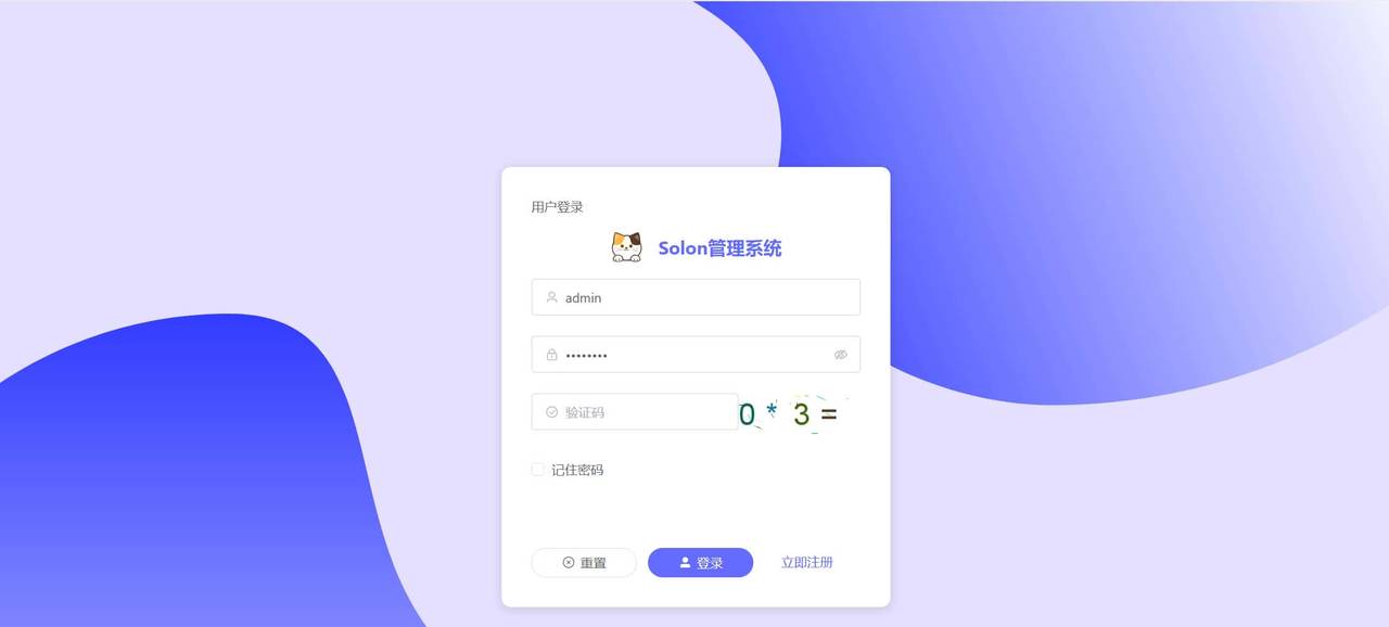一个美丽的前端项目：ruoyi-vue(适配solon)