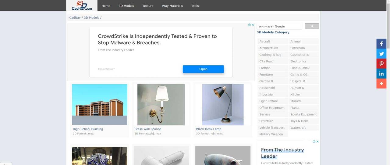 搞建模必去的6个3D模型下载网站,免费白嫖,资源不用愁