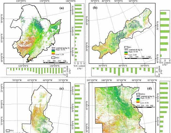 科研人员完成30m空间分辨率全球四大黑土区1984-2021年土壤有机碳制图
