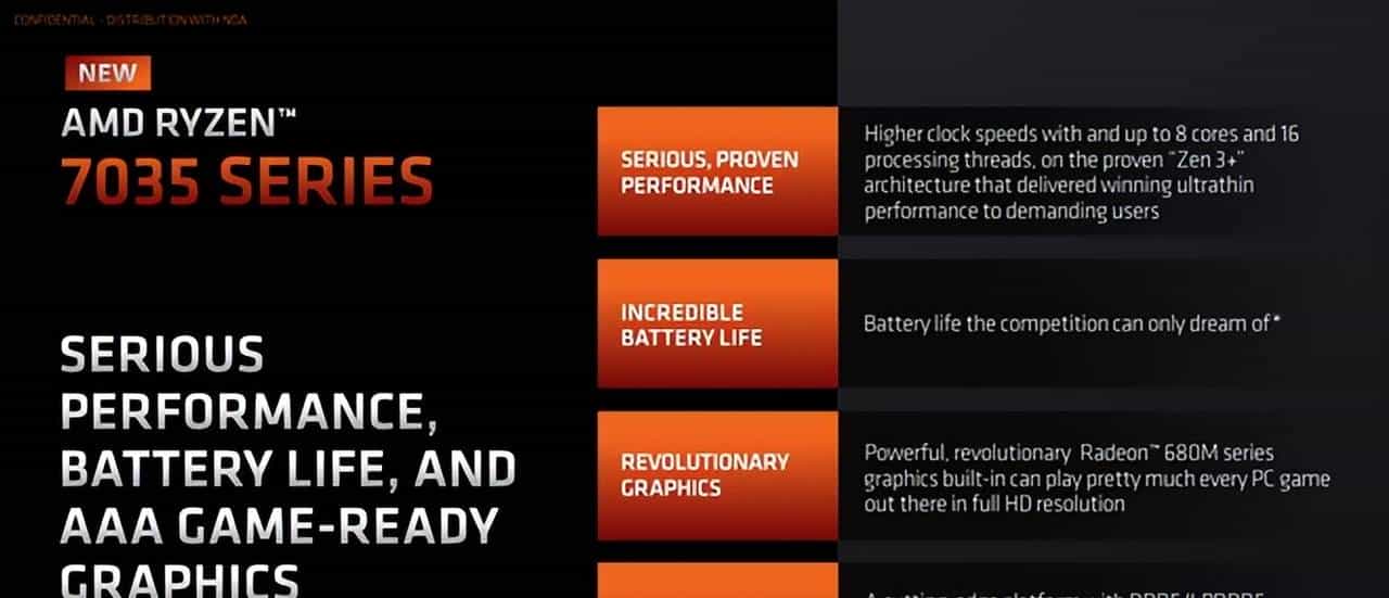 AMD推出锐龙7000系列移动处理器:4nm工艺、Zen 4架构来临,首次融入锐龙AI引擎