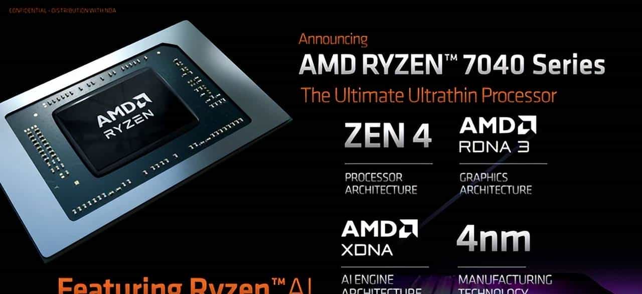 AMD推出锐龙7000系列移动处理器:4nm工艺、Zen 4架构来临,首次融入锐龙AI引擎