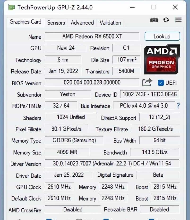 100%无矿显卡？AMD RX 6500XT评测