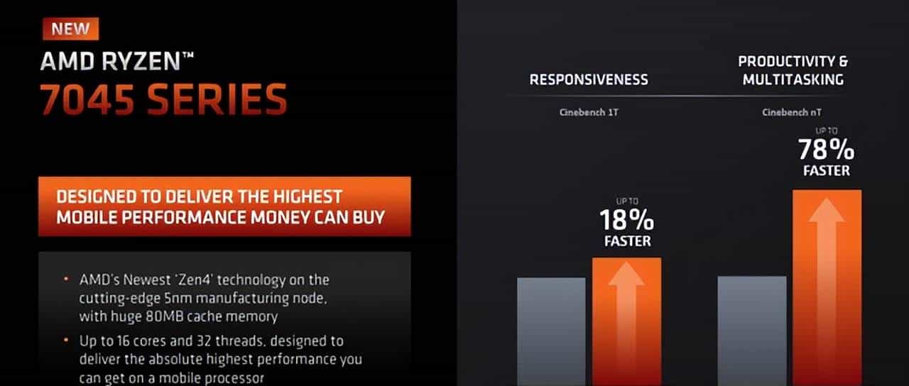 AMD推出锐龙7000系列移动处理器:4nm工艺、Zen 4架构来临,首次融入锐龙AI引擎