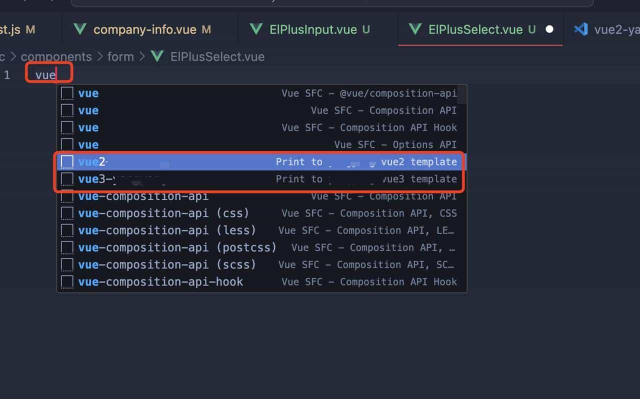 vscode生成vue3自定义模板方法