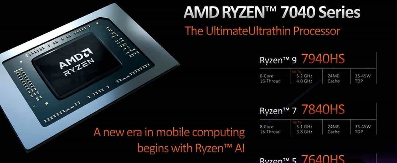 AMD推出锐龙7000系列移动处理器:4nm工艺、Zen 4架构来临,首次融入锐龙AI引擎