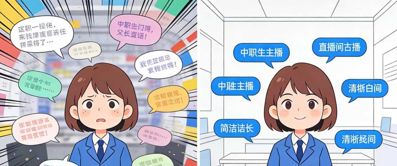 直播脚本改一改！中职生掌握2个技巧，弹幕多到回不完