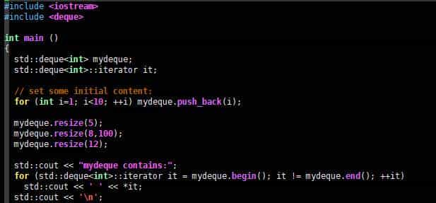 C++标准容器类第1节,支持首尾插入,双端队列deque使用实例详解