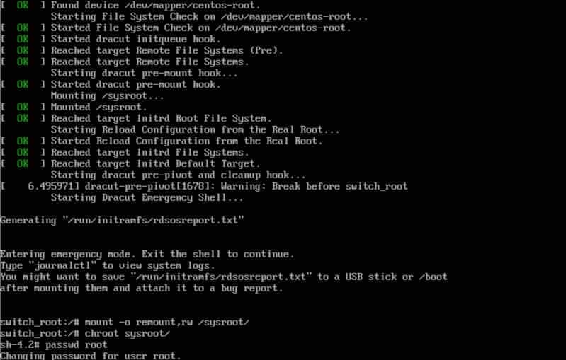 如何在 CentOS 中恢复丢失的 root 密码