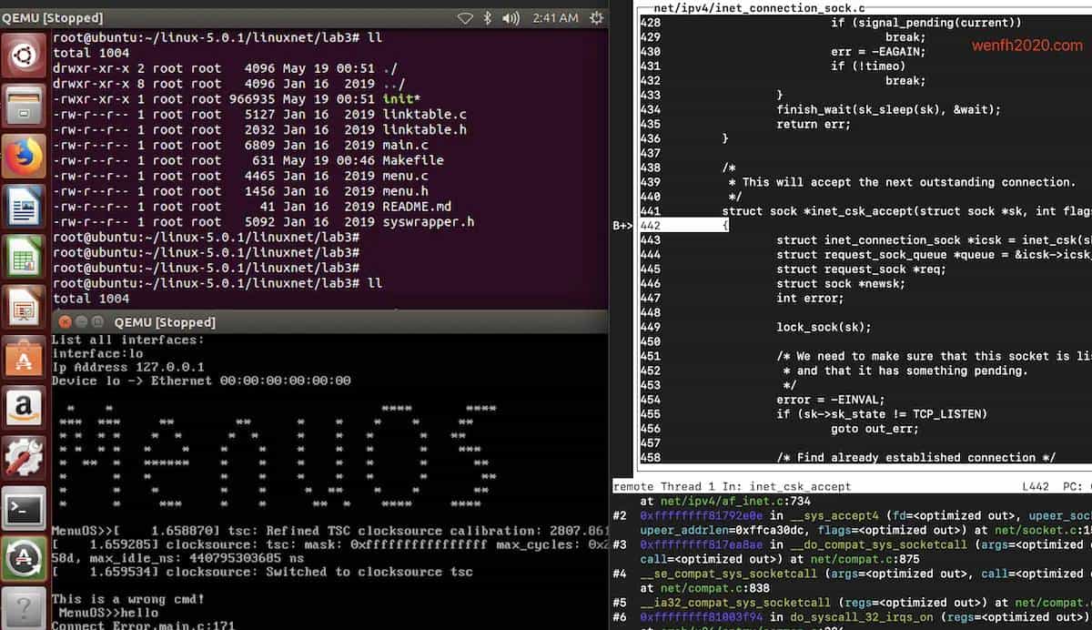 gdb 调试 Linux 内核网络源码（附视频）
