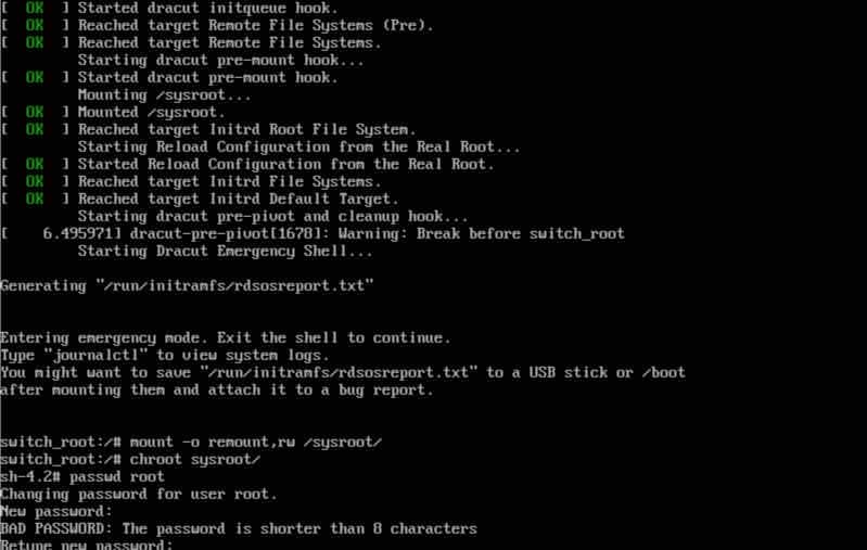 如何在 CentOS 中恢复丢失的 root 密码