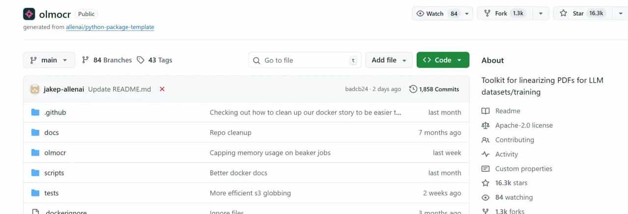olmOCR：PDF转文本，复杂格式精准识别无压力