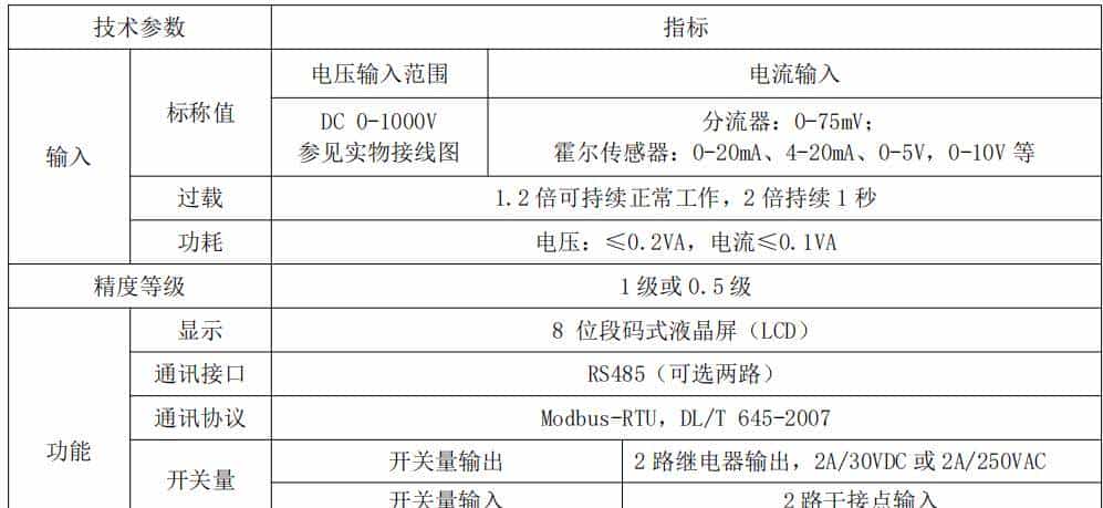 安科瑞光伏发电直流计量表DJSF1352