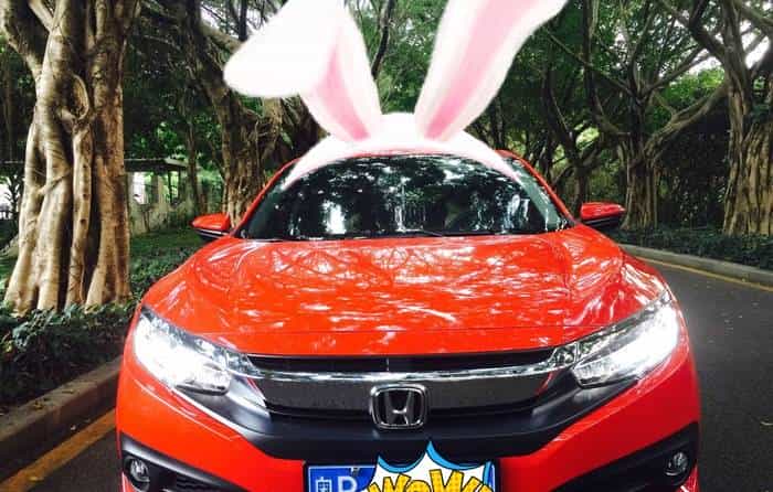 ^法拉利红^第十代本田思域提车