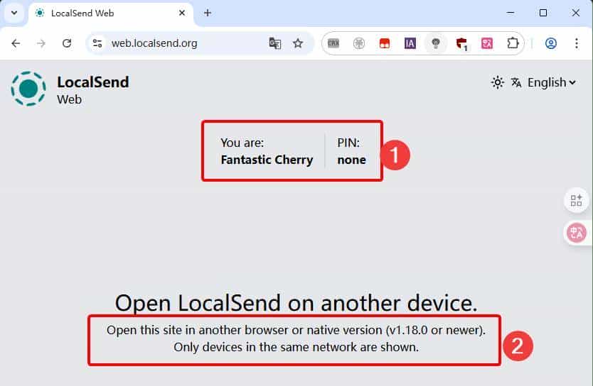 localsend最新功能，通过网页就可实现局域网传输