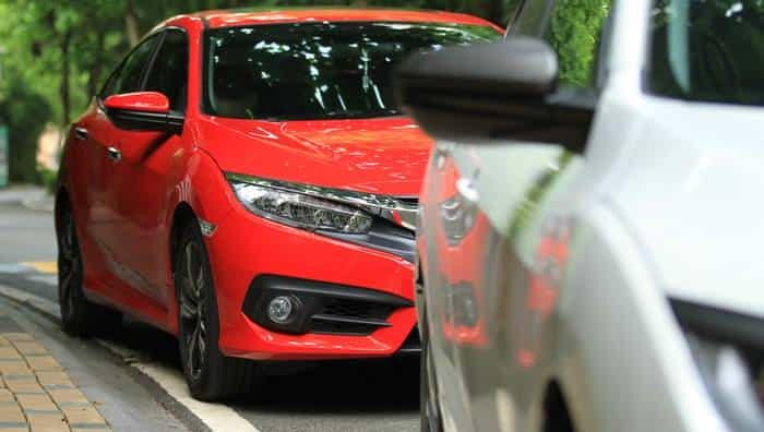 ^法拉利红^第十代本田思域提车