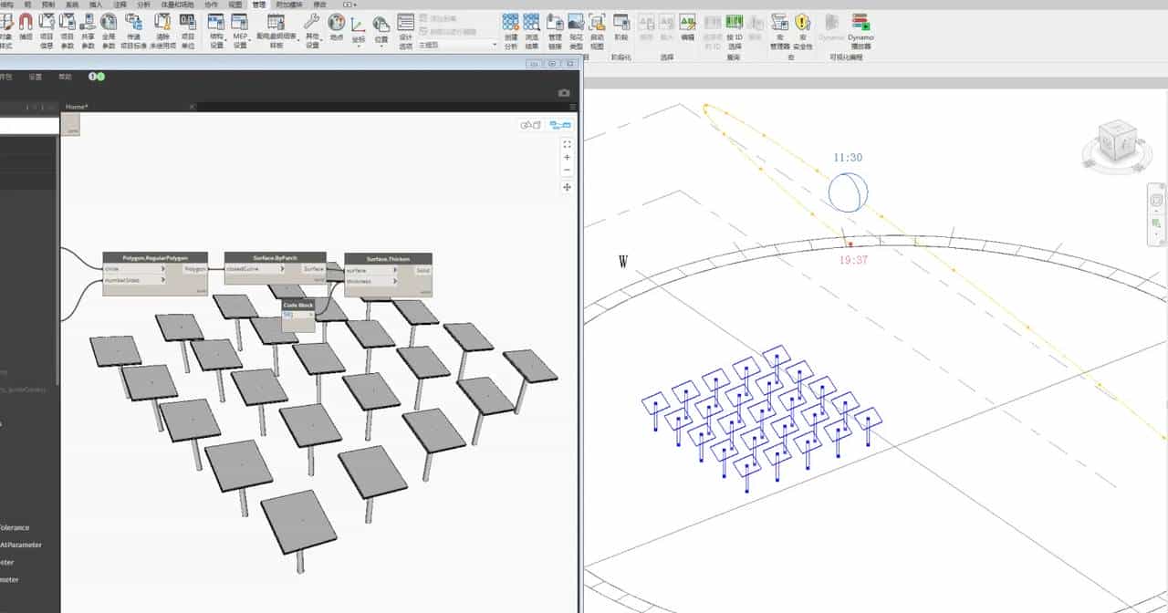 Dynamo-实例-随太阳转动的太阳能板