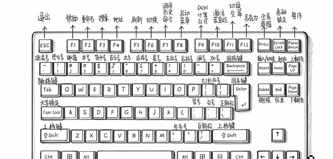电脑键盘英文按键的功能与用法！