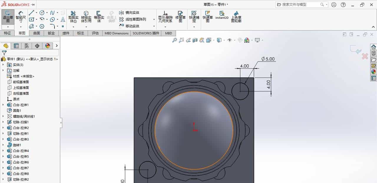 solidworks指示灯（德力西电气LD11-25 ）建模练习