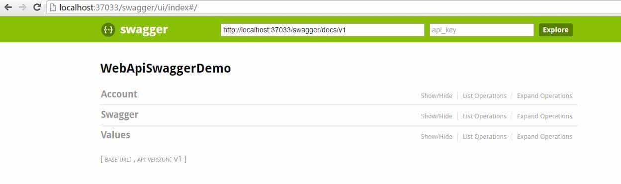 WebApi 集成 Swagger