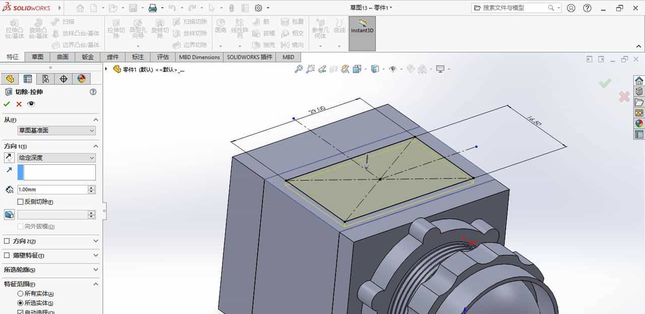 solidworks指示灯（德力西电气LD11-25 ）建模练习