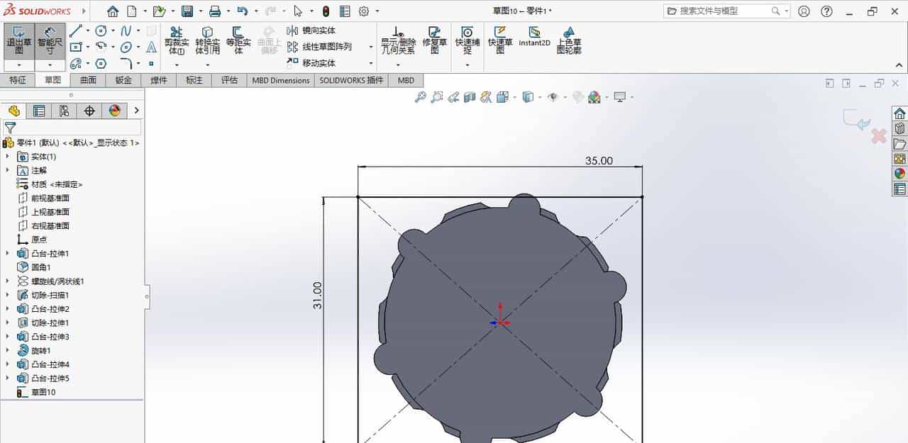 solidworks指示灯（德力西电气LD11-25 ）建模练习