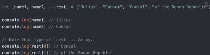 ES6中数组，对象，字符串的解构赋值