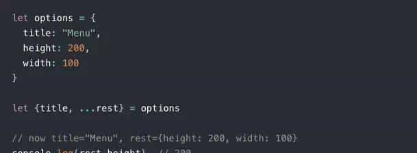 ES6中数组，对象，字符串的解构赋值
