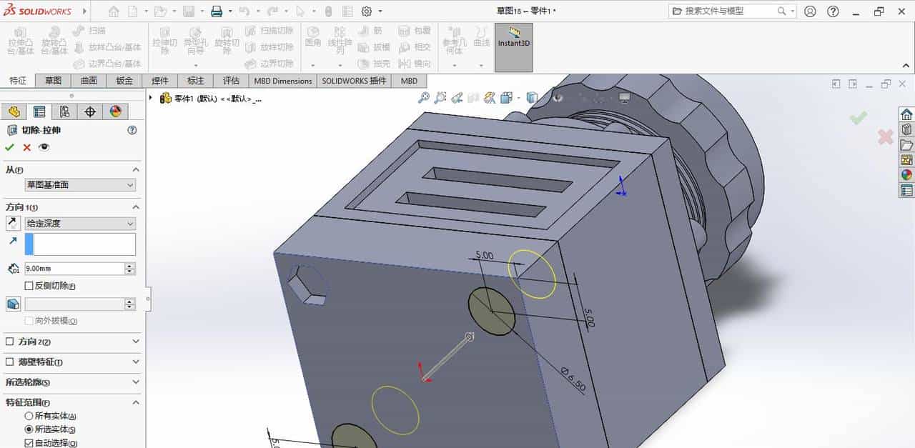 solidworks指示灯（德力西电气LD11-25 ）建模练习