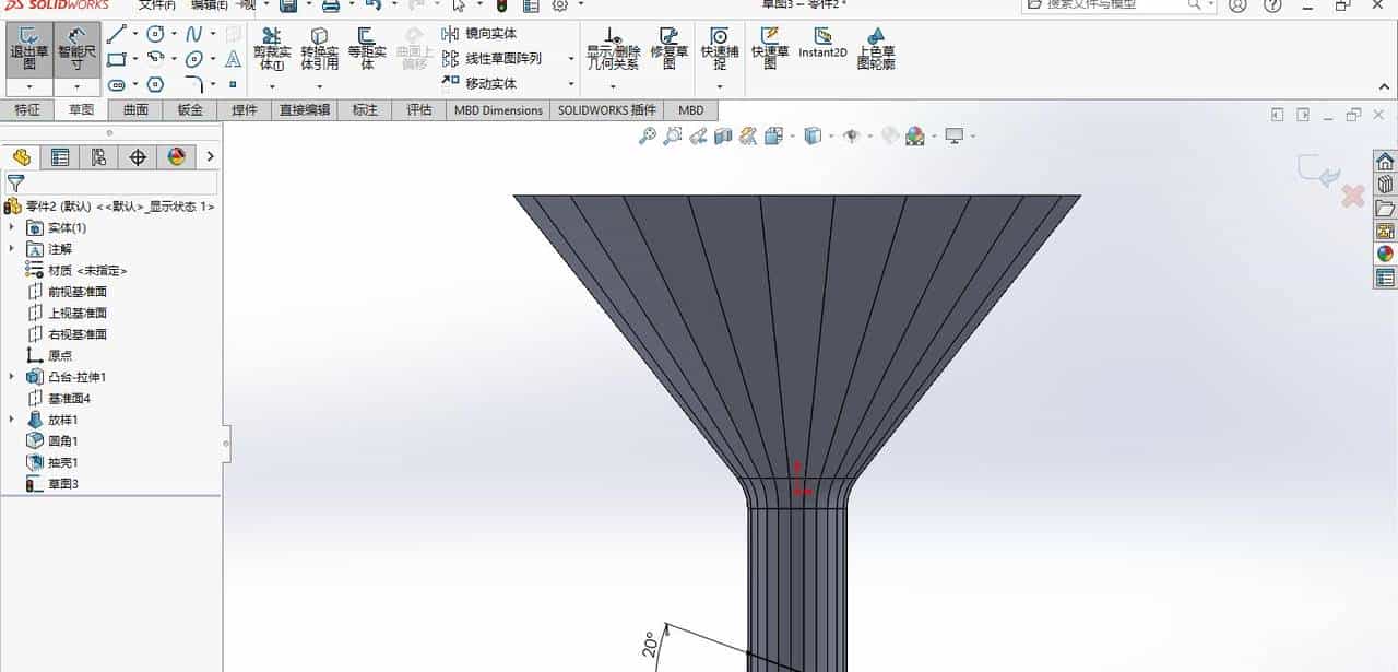 solidworks漏斗建模练习