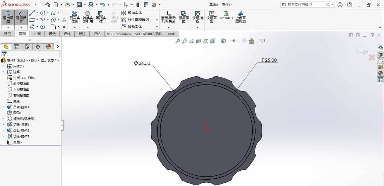 solidworks指示灯（德力西电气LD11-25 ）建模练习