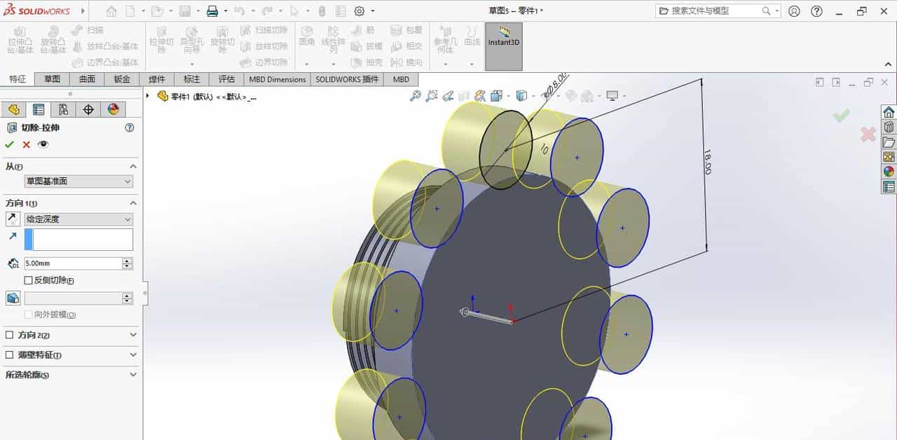 solidworks指示灯（德力西电气LD11-25 ）建模练习