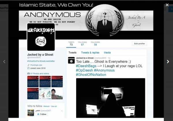 Anonymous用Porn为武器攻击ISIS支持者推特账号