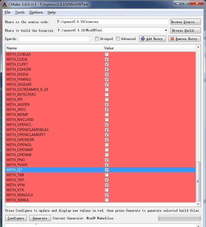 Qt中添加OpenCV库