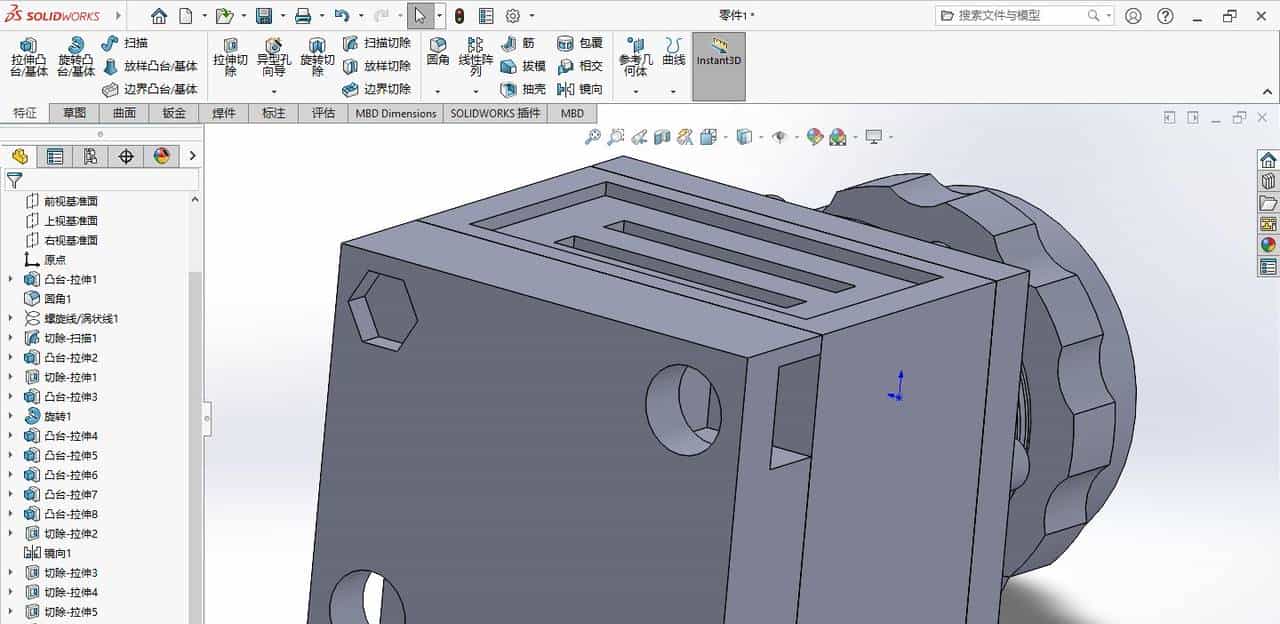 solidworks指示灯（德力西电气LD11-25 ）建模练习