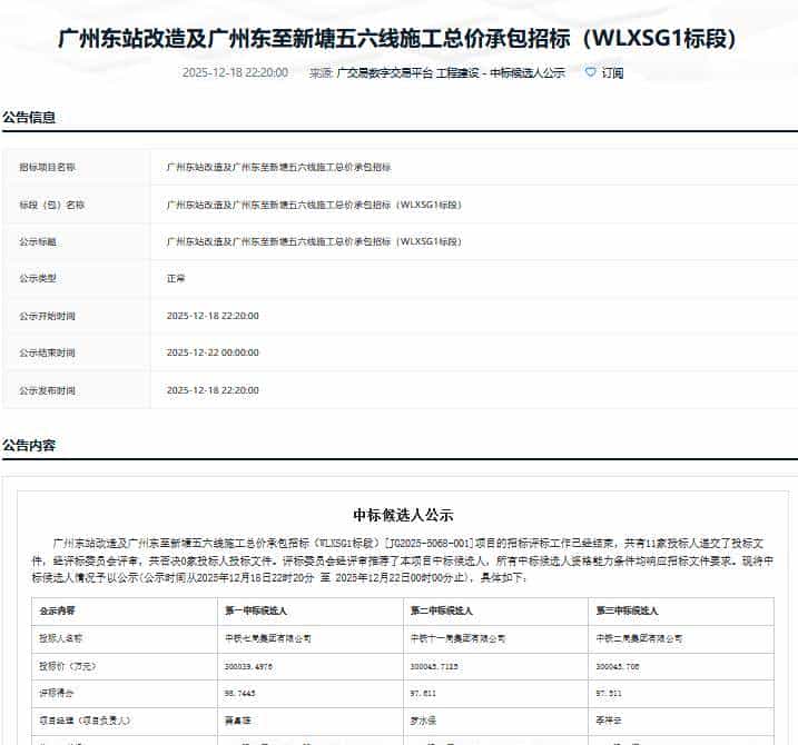 超138亿！中铁十四局十二局二十五局上海局等中标铁路大项目