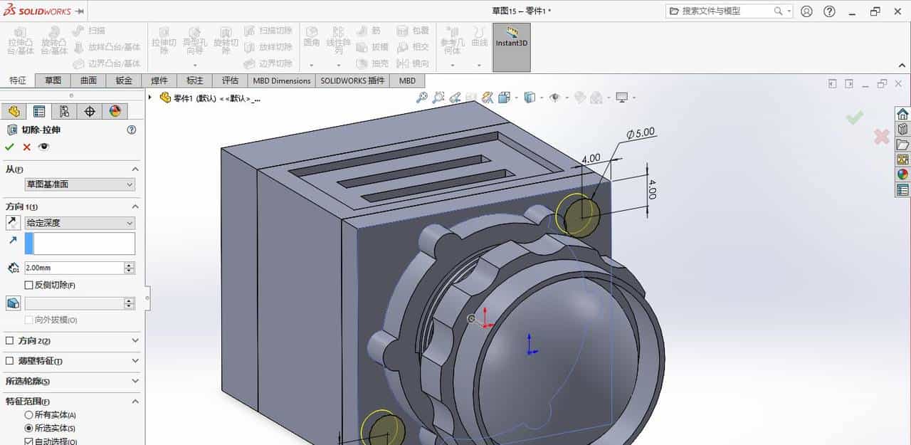 solidworks指示灯（德力西电气LD11-25 ）建模练习