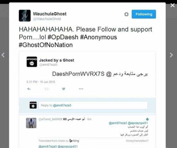 Anonymous用Porn为武器攻击ISIS支持者推特账号
