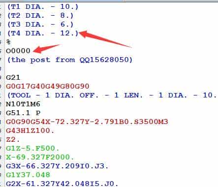 后处理修改——程序头输出刀具列表