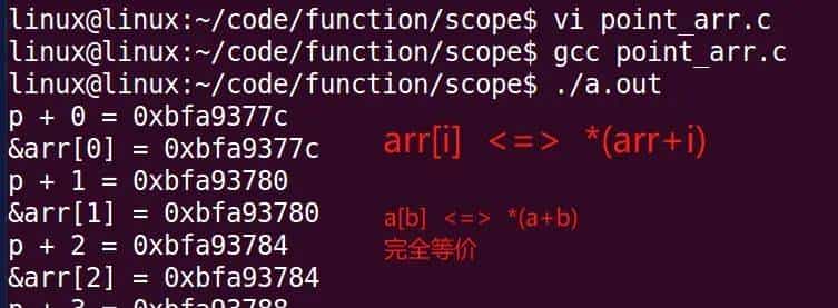 指针和数组:重点