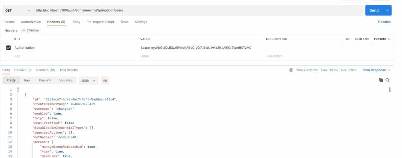 Keycloak REST API调用