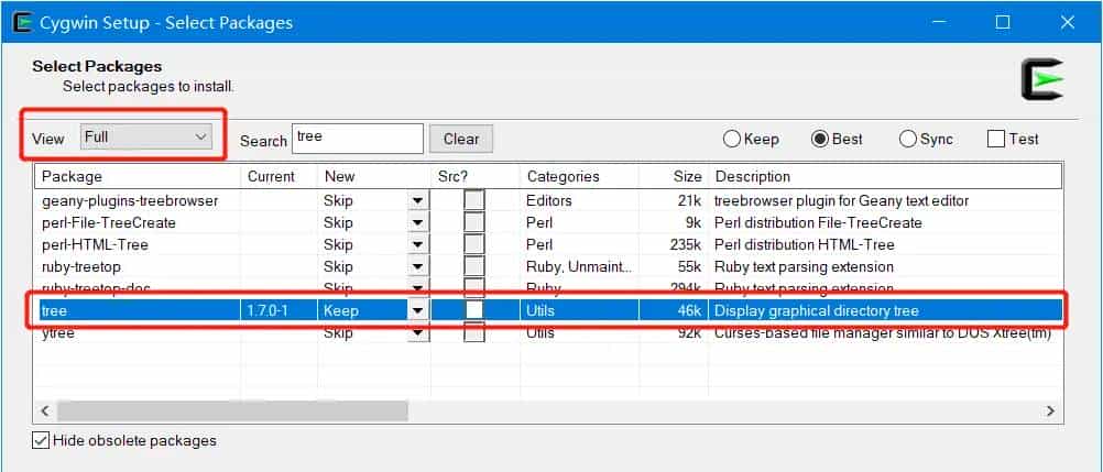 Windows下运行tree,grep和awk等linux命令