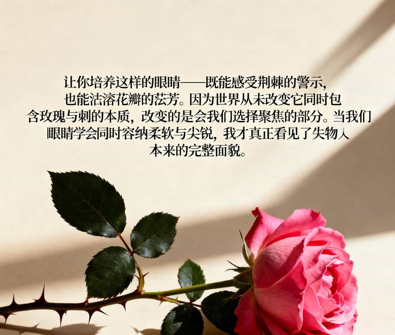 使用DeepSeek和豆包重读《飞鸟集》之二百三十：玫瑰