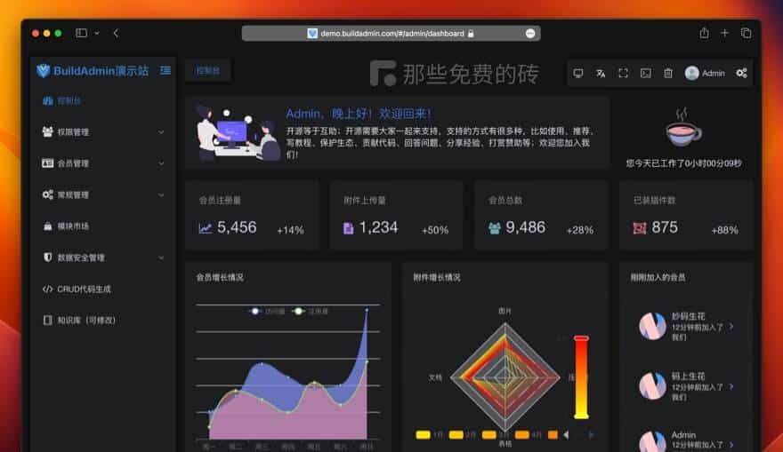 免费开源可商用!基于 ThinkPHP8 和 Vue3 打造的商业级后台管理系统
