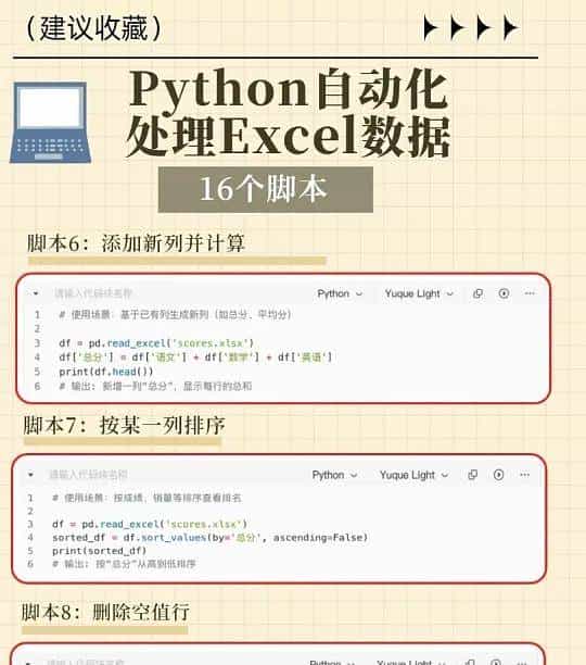 小白必看：10分钟学会用Python自动处理Excel表格