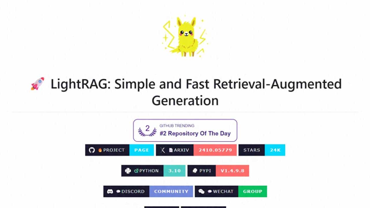高效构建RAG应用的利器：开源项目LightRAG，简便快捷