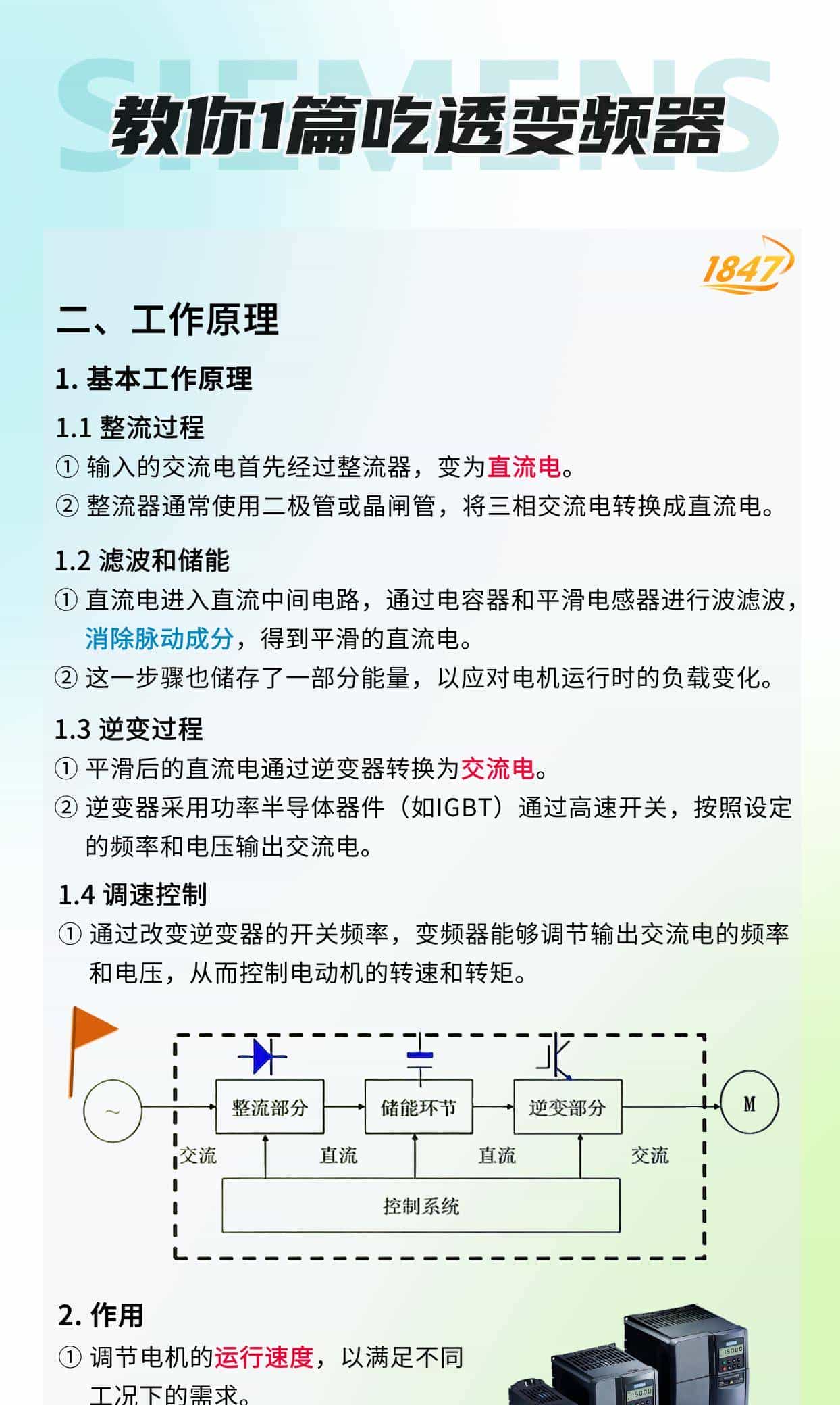 教你1篇吃透变频器。