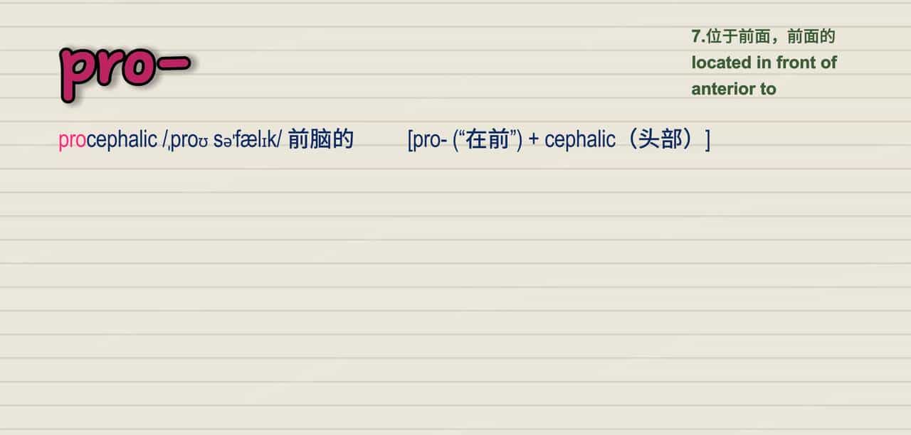 【词汇积累】前缀pro-7个含义解析&分组单词汇总