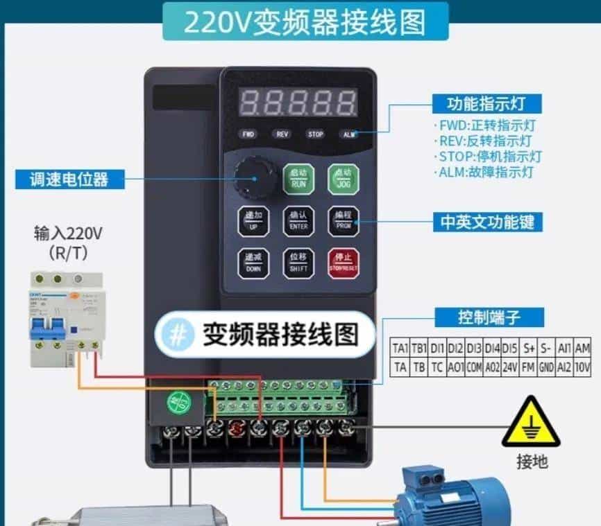 变频器实物接线合集，学会变频器接线，你就超过了大多数电工了